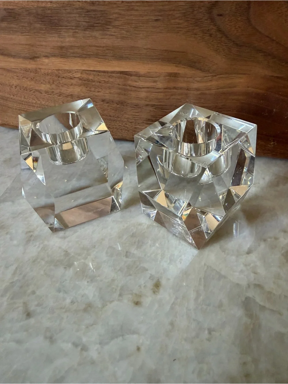 Rosenthal crystal candlestick holders -2